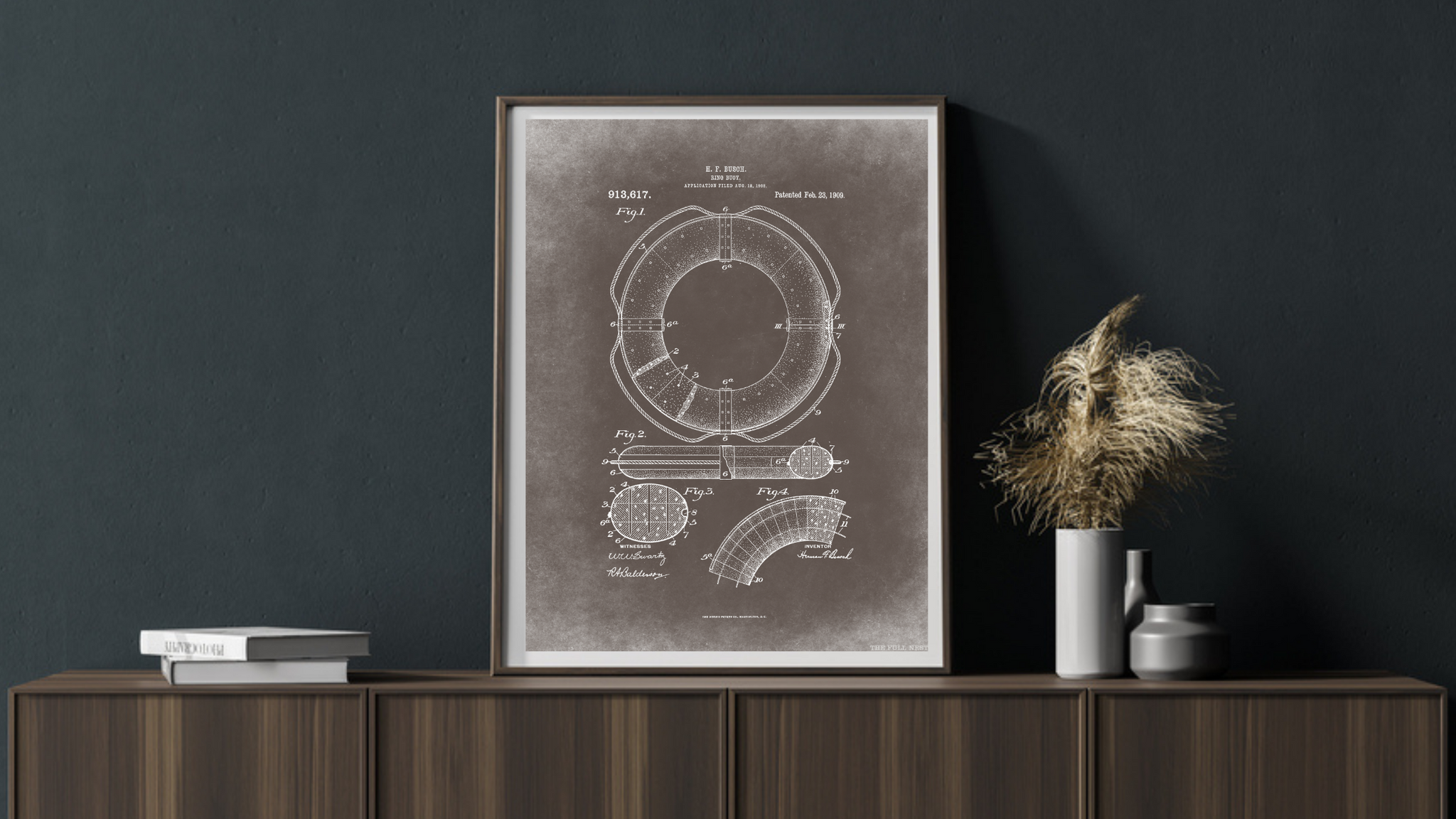 1909 Ring Buoy Patent Drawing