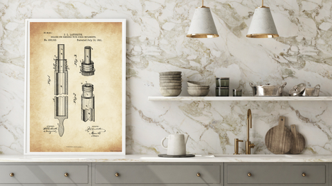 1891 Rolling Pin Patent Drawing