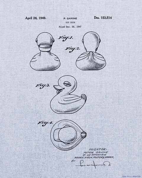 1949 Rubber Duck Patent Drawing