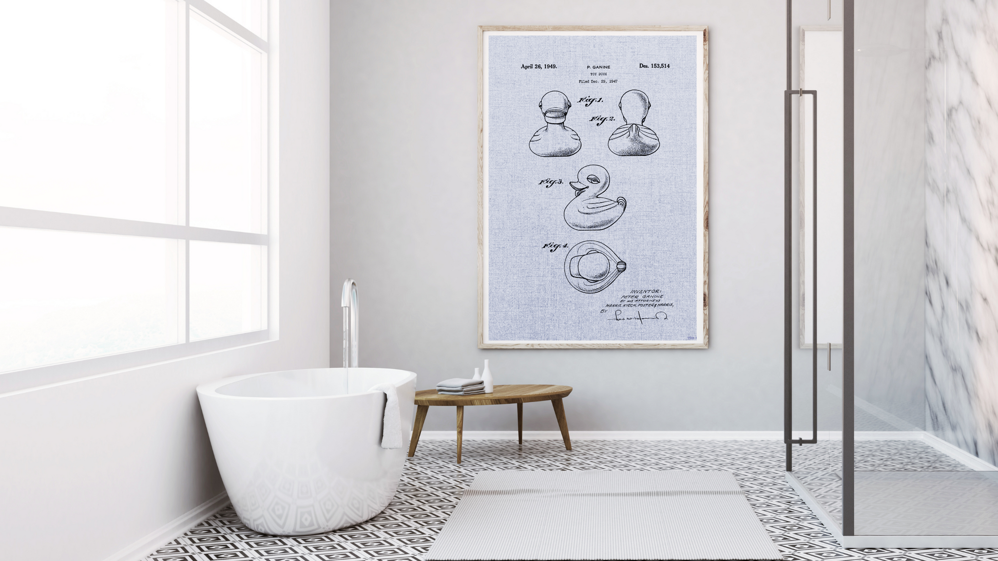 1949 Rubber Duck Patent Drawing