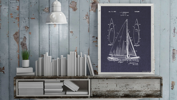 1927 Sailboat Patent Drawing