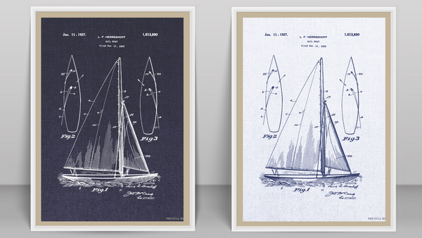 1927 Sailboat Patent Drawing