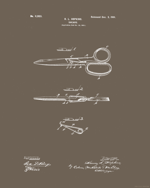 1901 Scissors Patent Drawing