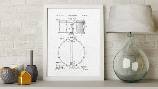 1939 Snare Drum Patent Drawing