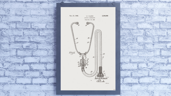 1945 Stethoscope Patent Drawing