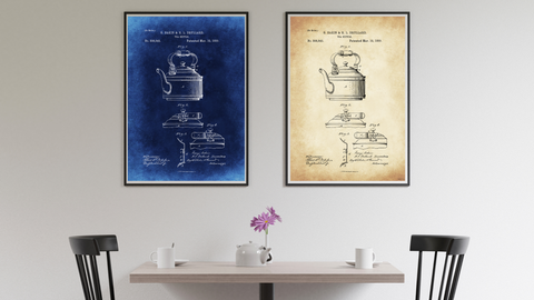 1889 Tea Kettle Patent Drawing