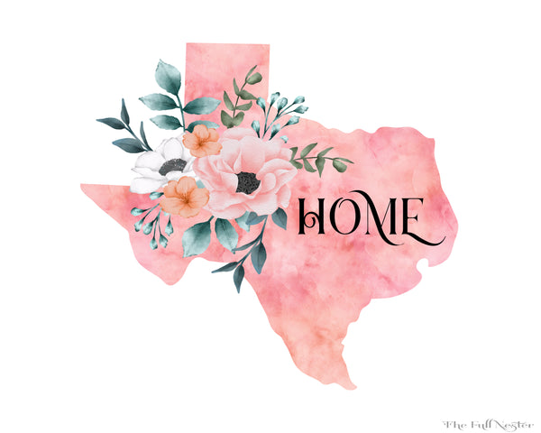 Texas Home State printable