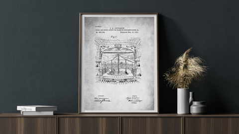 1891 Theatrical Stage Patent Drawing