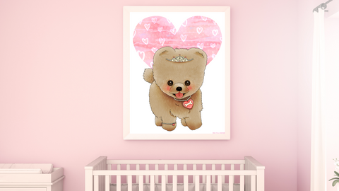 Tiara Puppy Nursery Printable