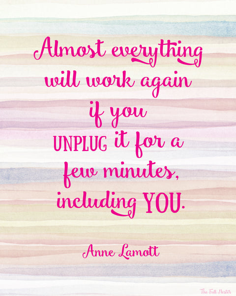 Unplug printable