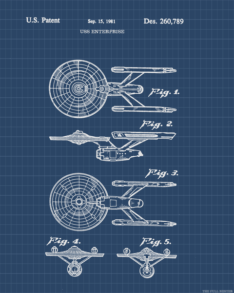 1981 USS Enterprise Patent Drawing