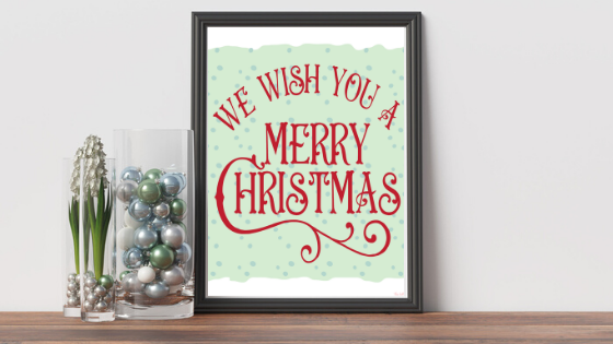 We Wish You a Merry Christmas printable
