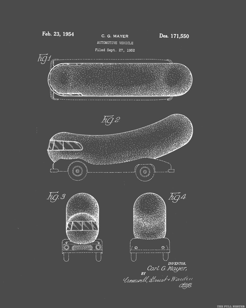 1954 Wienermobile Patent Drawing