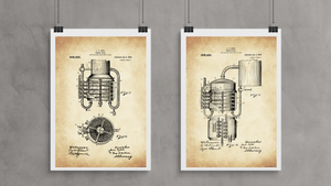 Set of 1909 Whisky Still Patent Drawings