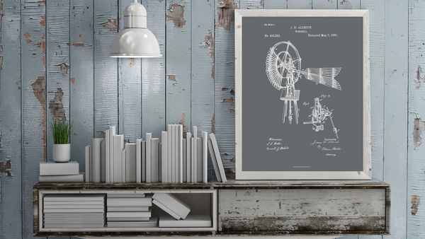 1889 Windmill Patent Drawing