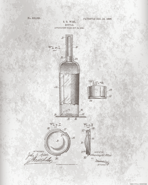 1906 Wine Bottle Patent