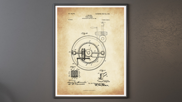 Set of 1903 Wine Press Patent Drawings