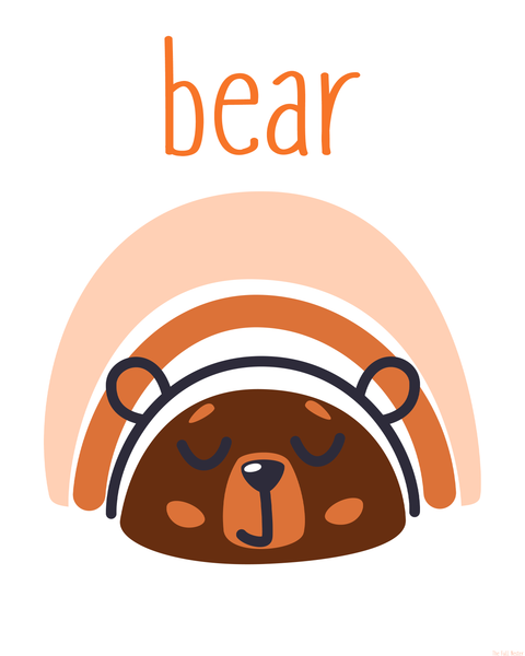 Woodland Bear Nursery Printable