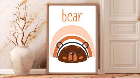 Woodland Bear Nursery Printable