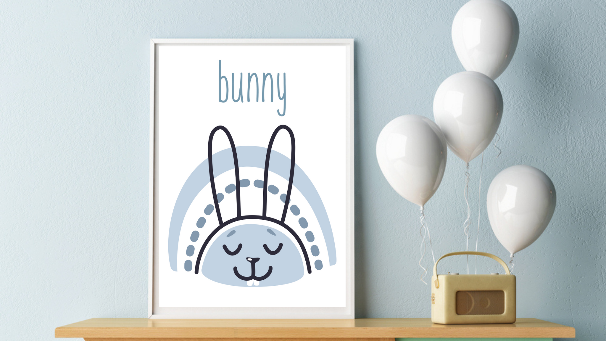 Woodland Rabbit Nursery Printable