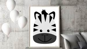 Baby Jungle Zebra Nursery Printable